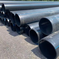 Tuyau d'eau PE100 HDPE de grand diamètre PN16 SDR11 16 bars, tuyau de pression en polyéthylène pour l'alimentation en eau municipale