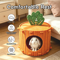 Coussin pour chat auto-chauffant en fibre de polyester, panneau acoustique, maison pour chat en peluche thermique, lit confortable pour chat d'hiver pour chaton et chat adulte