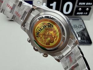 Reloj de Lujo para Hombre, Diseño Automático Mecánico, con Reserva de Energía Luminosa Oculta, Correa de Cuero/Silicona, Acero Inoxidable - Product Image 5