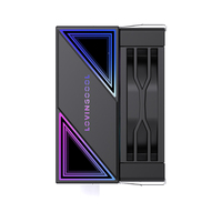 Refroidisseur d'air pour processeur LOVINGCOOL avec écran LED miroir de 90 mm, écran de température miroir en stock, expédition rapide, OEM Intel AMD PC Desktop Case