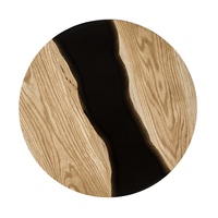 Table de salle à manger en résine époxy bois, meuble Vintage de haute qualité, couleur bois