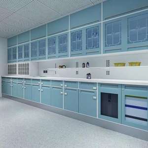 Meuble de cabinet dentaire en acier inoxydable de haute qualité, design moderne, durable, montage mural, 2 portes, 3 tiroirs, mobilier de clinique pour hôpitaux - Product Image 6