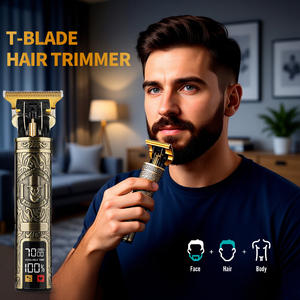 Tondeuse à barbe électrique à corps métallique OEM, lames en acier inoxydable, batterie rechargeable, affichage, modèle <span class=keywords><strong>de</strong></span> <span class=keywords><strong>coupe</strong></span> <span class=keywords><strong>de</strong></span> <span class=keywords><strong>cheveux</strong></span> pour hommes - Product Image 6