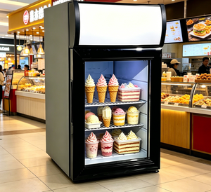 Premium Durable Custom 50L Compressor Upright Frost Free One Door <b>Deep</b> Display Freezer with Light Box - Product Image 1