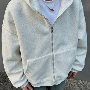 Custom Zipper Backpack Hoodie Children Kids Jacket Silicone LOGO Plain Streetwear Women Loose Heavyweight Oversized <strong>Hoddies</strong> Mens - Product Image 4