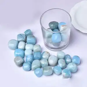 Bulk Nature Aquamarine Tumbled Stones Crystal Quartz Polished Irregular Shaped Gemstones Wicca Reiki Healing Stones