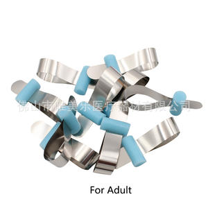 Accesorio para Equipo de Terapia Oral - Láminas Dentales de Acero Inoxidable con Forma de Habichuela, Paquete Mixto de 50 Láminas para Posicionamiento - Product Image 1