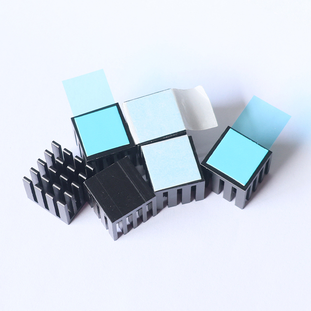 Electronic Aluminum Heat Sink 15*15*15 Profile CPU Components Motherboard with Thermal Conductive Adhesive