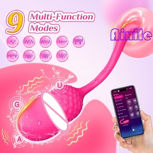 Vibrador Portátil con Control Remoto por Aplicación, Juguetes Sexuales <span class=keywords><strong>para</strong></span> Mujeres, Huevo Vibrador con 9 Modos, Estimulación Dual del Clítoris - Product Image 3