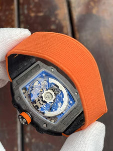 Reloj Mecánico de Lujo Ultrafino 6702 para Hombre, Automático, Color Verde Melón, Resistente al Agua, Cristal de Zafiro, Fibra de Carbono y Correa de Caucho - Product Image 5