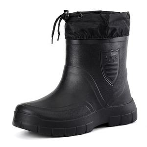 Chaussures <span class=keywords><strong>de</strong></span> travail antidérapantes et anti-huile <span class=keywords><strong>pour</strong></span> hommes, <span class=keywords><strong>bottes</strong></span> <span class=keywords><strong>de</strong></span> <span class=keywords><strong>pluie</strong></span> légères en EVA, <span class=keywords><strong>bottes</strong></span> <span class=keywords><strong>de</strong></span> <span class=keywords><strong>pluie</strong></span> courtes <span class=keywords><strong>chaudes</strong></span> en caoutchouc noir et blanc <span class=keywords><strong>pour</strong></span> l'hiver avec <span class=keywords><strong>chaussettes</strong></span> - Product Image 4