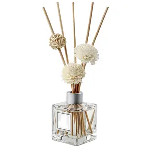 Avertan 50Ml 100Ml 200Ml Vierkante Glazen Fles Aromatherapie Aroma Reed Diffuser Fles