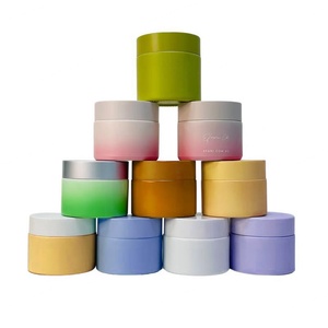 Custom Face Glass Cream <b>Jars</b> 30ml/50ml/100ml Clear Frosted Amber Pink <b>Empty</b> Luxury Matte Plastic Cap Custom Color Cosmetic <b>Jar</b> - Product Image 6
