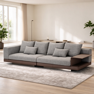 Sofá Seccional Modular con Reposabrazos, 3 Plazas, Chaise Longue, Cojín de Respaldo Suelto, Base de Plataforma Baja, Moderno, para Sala de Estar, Hotel, Villa - Product Image 2