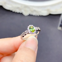 Factory Wholesale 925 Sterling Silver Candy Color Tourmaline Ring Minimalist Luxe Fine Jewelry Women Anniversary Gift