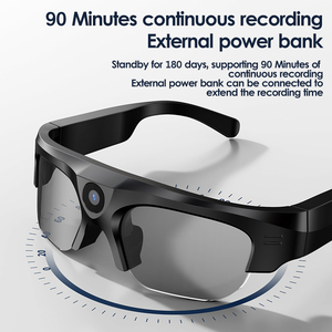 Lunettes intelligentes à conduction osseuse avec audio Bluetooth, anti-lumière bleue, pour le sport, la conversation, l'<span class=keywords><strong>écoute</strong></span> de musique, la conduite et la prise de vue avec caméra - Product Image 4