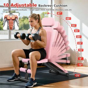 Banco de Pesas Ajustable de Venta Directa de Fábrica CZ, Banco Utilitario Plegable Inclinable con Reposacabezas y Banda de Resistencia para Gimnasio en Casa - Product Image 3
