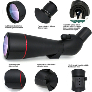 Nouvelle lunette d'observation étanche 20-60x80 avec trépied, télescope angulaire BAK4 pour l'observation des oiseaux et la chasse - Product Image 2