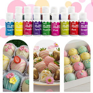 เครื่องอบเค้กอาหารน้ำมันบริโภคได้16สีสำหรับการตกแต่งเค้กคริสต์มาสได้รับการรับรองฮาลาล OEM - Product Image 1