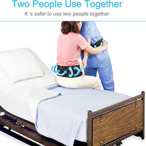 In Stock <b>Walking</b> Transfer 60 Inch Beige Cotton Gait Belt with Plastic for Seniors - Product Image 3