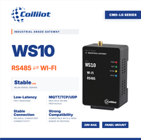Passerelle Wi-Fi pour appareil IoT RS485, module sans fil bidirectionnel haute vitesse, montage sur rail DIN, Coiliiot WS10