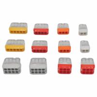 Connecteur de terminaison rapide LT-205 1 entrée 4 sorties à encliquetage avec boîtier transparent pour le câblage de luminaires suspendus et de luminaires multi-têtes