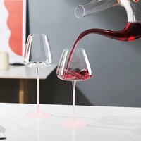 Verres à vin rouge classiques Bourgogne soufflés à la main, rose, vente en gros d'usine, adaptés au champagne, cadeaux ou hôtels