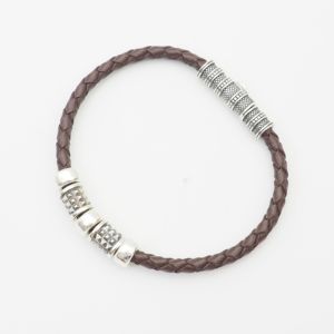 Regalo di compleanno bracciale da uomo fascia da polso di dimensioni personalizzate Unsex Wish Silver Part - Product Image 3