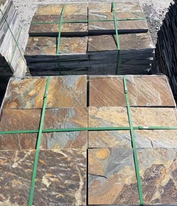 Ngoài trời trang trí tự nhiên Slate văn hóa đá cho lò sưởi và bên ngoài gỉ đen tường Bảng điều khiển Ốp - Product Image 3
