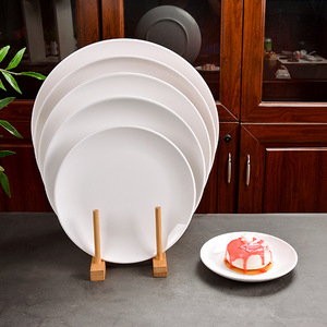 A5 <b>melamine</b> tableware, white round flat <b>plate</b>, buffet restaurant, fast food <b>plate</b>, plastic <b>plate</b>, merchant rice bowl. - Product Image 2