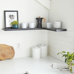<b>Wall</b> <b>Mounted</b> Floating <b>Shelf</b> 3 Tier Black Wood Grain Durable Multipurpose For Bathroom Living Room - Product Image 4