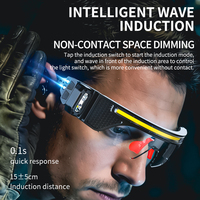 Lampe frontale rechargeable à LED pour lunettes, avec détecteur de mouvement, clip pour lunettes, idéale pour la réparation automobile et les travaux de précision