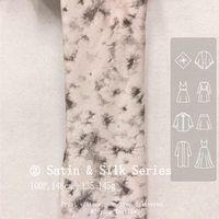 Tissu satiné froissé en acétate à imprimé floral dégradé tie-dye mat et estompé, doux et froissé pour vêtements féminins, robes et pyjamas