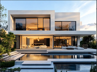 Puerta de Entrada Moderna de Acero Estilo Francés, la Más Vendida en Australia, con Doble Capa de Vidrio, Apta para Villas y Apartamentos