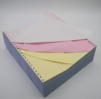 Papel Continuo sin Carbón NCR Personalizado OEM, Papel para Formularios de Computadora Multicolor y Multiplicado para Impresión de Facturas