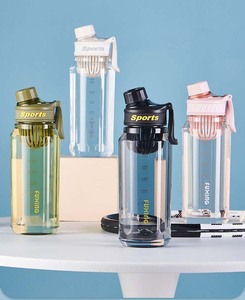 Botella de Agua Deportiva Portátil Ecológica, Vasos de Plástico Minimalistas con Tapa y Asa, Separador de Té Práctico de <span class=keywords><strong>750</strong></span>-1000 ml para Exteriores - Product Image 2