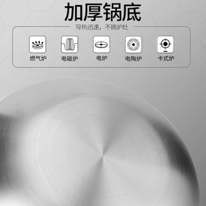 กระทะสแตนเลส รังผึ้ง ไม่ติดกระทะ ควันน้อย กระทะเหล็กสามชั้นหนา 30 ซม. - Product Image 5