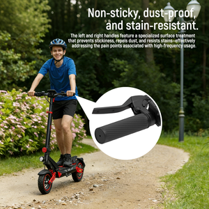 Scooter eléctrico todoterreno con neumáticos para fuera de carretera, ruedas grandes de 10 pulgadas, suspensión delantera y trasera con doble amortiguador. - Product Image 4