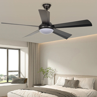 56 pouces 3 lames fer ABS LED 3 couleurs prise à distance ventilateur de plafond lampe avec lumière pour bureau, lampe Plus ventilateur