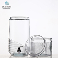 Nouveau Distributeur de Boissons en Verre en Forme de Phare 2025 – Sans BPA, Design Artistique Moderne, Base Unique pour Infusion de Fruits