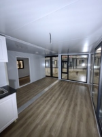 Maison pliante moderne à double aile extensible, mini-villa préfabriquée, maison mobile portable pour séjour en famille dans la cour