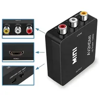 Adaptor AV ke HDMI HDTV 1080P Konverter Video Komposit AV2HDMI RCA ke HDTV CVSB L R Kotak Konverter Skaler Video