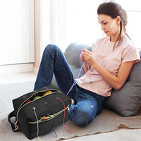 Kit de couture, sac à fil, sac à crochet, organiseur de fil, porte-accessoires pour le crochet, polyester