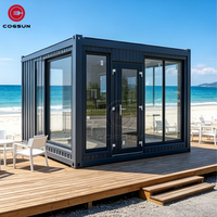 Cogsun Véranda préfabriquée 20ft & 40ft, Maison conteneur préfabriquée de luxe, Kit de cabine modulaire portable à vendre