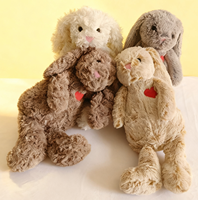 Peluche Lapin Cœur pour la Saint-Valentin - Jouets en Peluche Lapin Doux en Couleurs Assorties, Idéal pour les Cadeaux et le Jeu