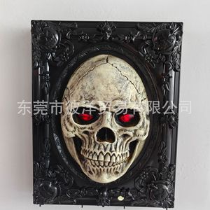 Colgante con marco de fotos de calavera de Halloween, accesorio decorativo de plástico para decoración de fiestas - Product Image 2