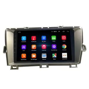 Para Toyota PRIUS 2009-2015 Prata Dispositivo Duplo Din 2 Rádio Unidade Central Octa Quad-Core Android Navegação GPS Som Do Carro Carplay