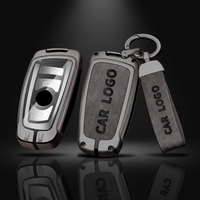 Nouveau design 3 4 boutons housse de clé de voiture sac à clés porte-clés avec porte-clés pour Bmw X3 X5 X1 X4 X6 5 6 7 série accessoires