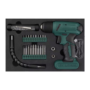 8V Lithium Cordless Drill Driver Kit With Bits <b>Set</b> For Home Maintenance - Product Image 2