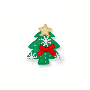 Ornement de Noël Ilan 7,5x9mm, nœud rouge, décoration de Noël pour arbre vert - Product Image 1